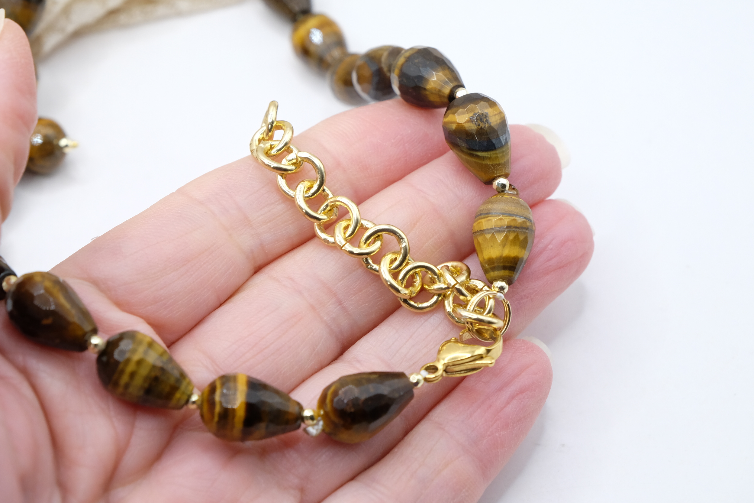 COLLANA OCCHIO DI TIGRE PERLE CAMMEO ARTIGIANALE (4)