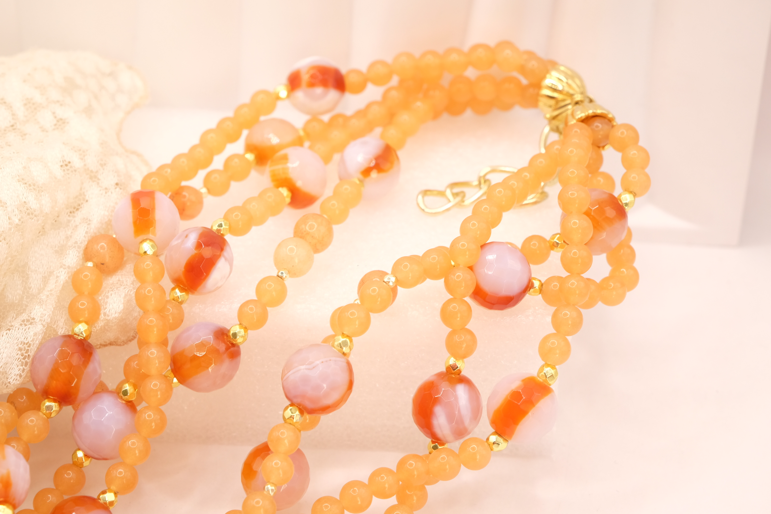 COLLANA ARTIGIANALE CORNIOLA CAMMEO DI TORRE DEL GRECO (5)