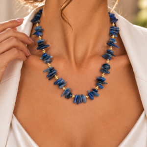 Collana Chips Grandi Lapis Argento 925 Dorato