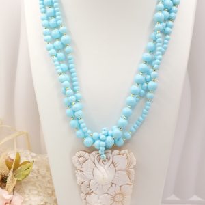 Collana Multifilo Pasta di Turchese e Cammeo di Torre del Greco