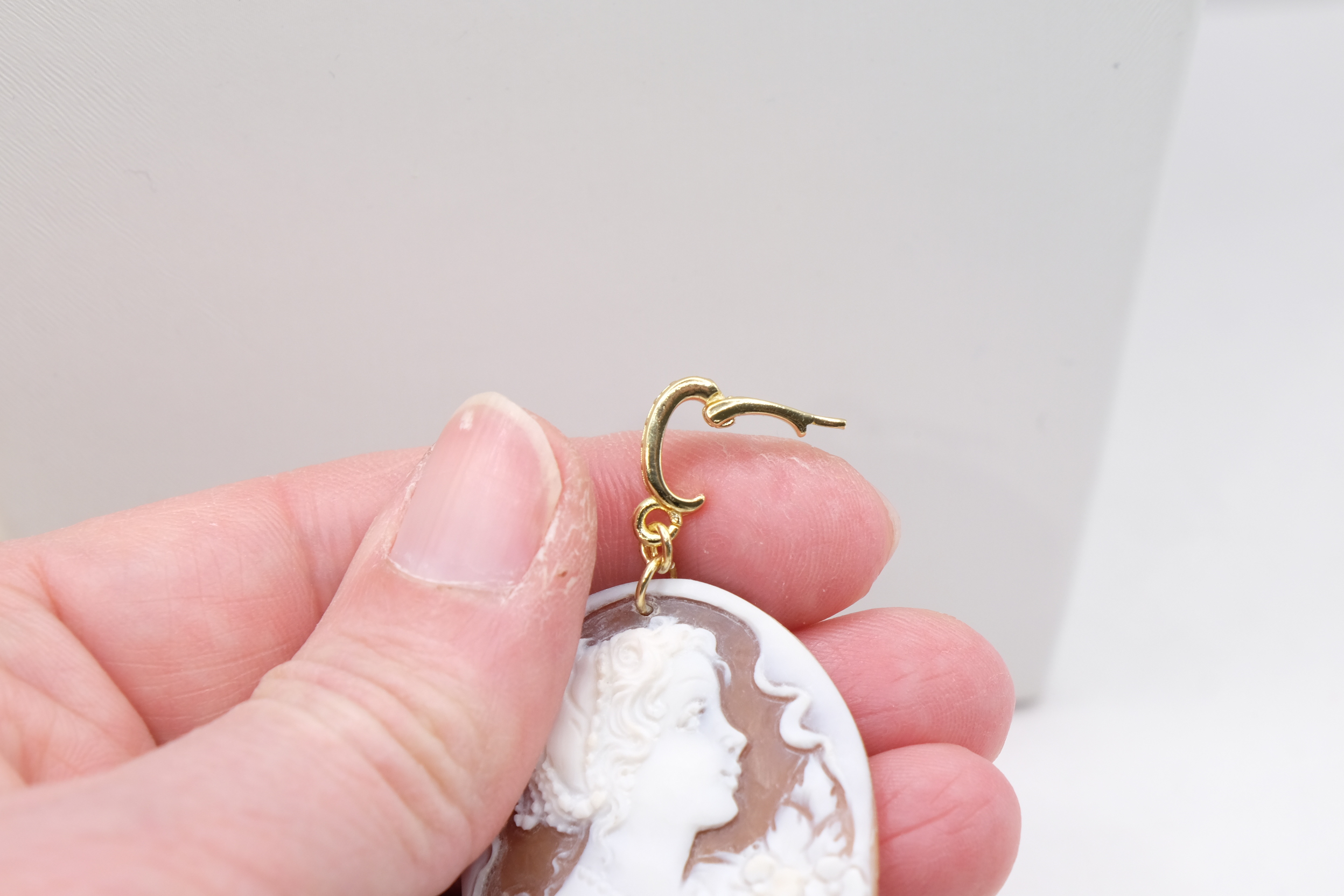 PENDENTE CAMMEO DI TORRE DEL GRECO AMBRA DEL BALTICO ARTIGIANALE (4)