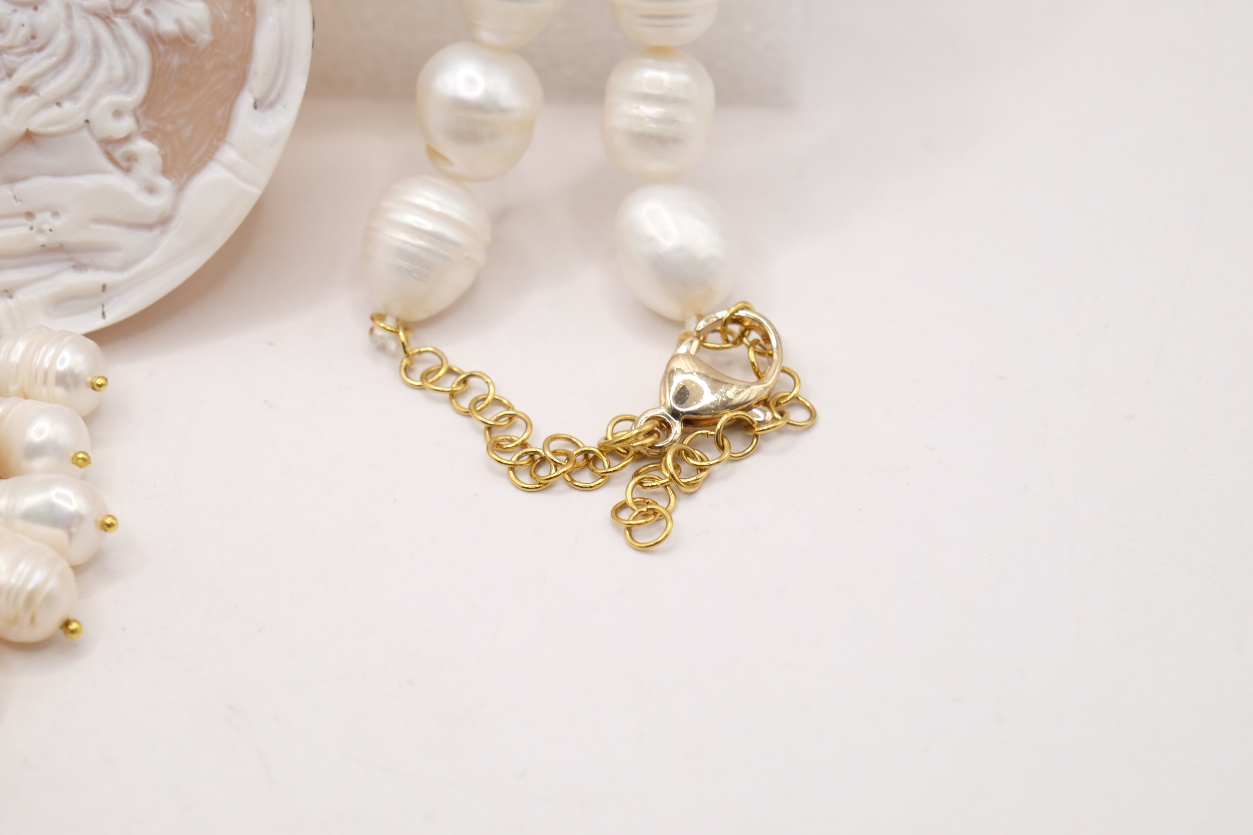 COLLANA ARTIGIANALE A Y PERLE CAMMEO DI TORRE DEL GRECO DAMA (5)