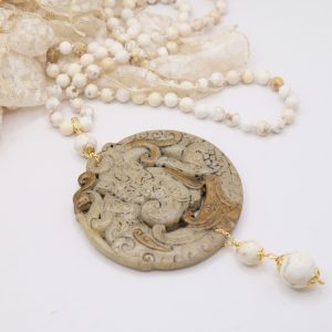Collana Charleston Chanel Mandala Giada Oliva Magnesite