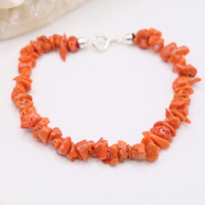 Bracciale Corallo del Mediterraneo Argento 925
