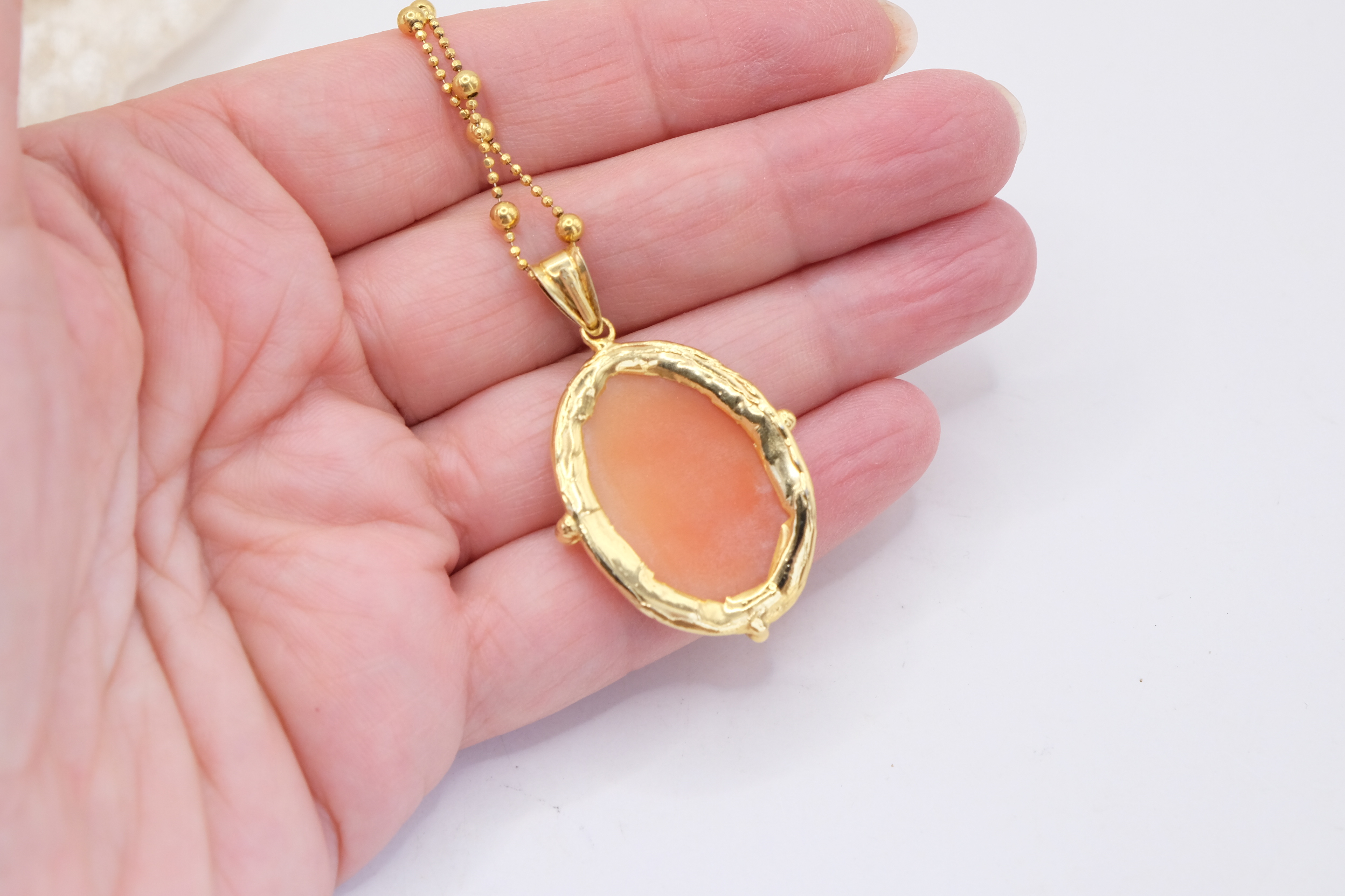 COLLANA ARTIGIANALE CAMMEO DI TORRE DEL GRECO TARTARUGA ARGENTO 925 PLACCATO ORO (4)