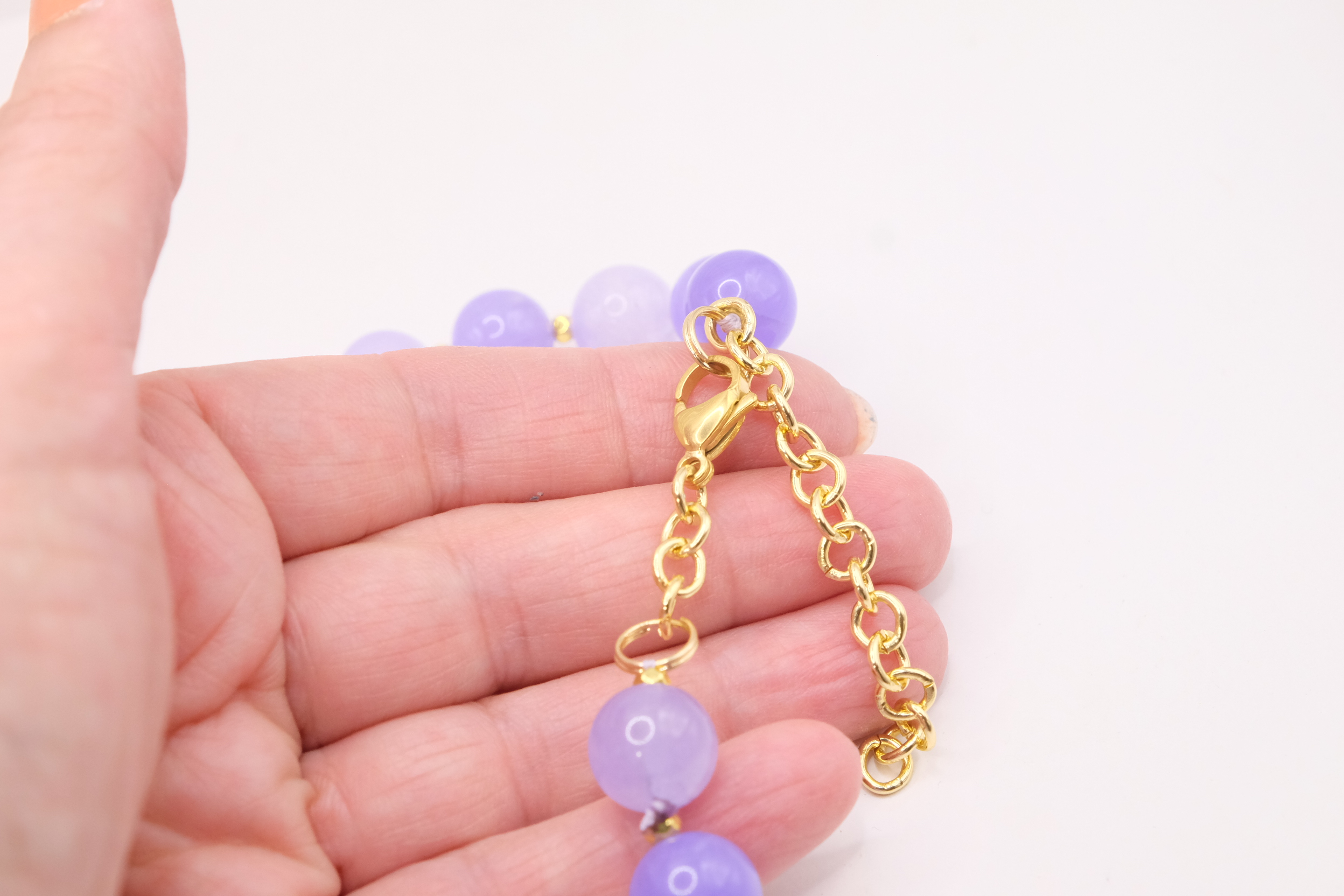 COLLANA ARTIGIANALE GIADA LAVANDA PESCE CAVALLUCCIO CONCHIGLIE POLPO PERLE CORALLO (8)