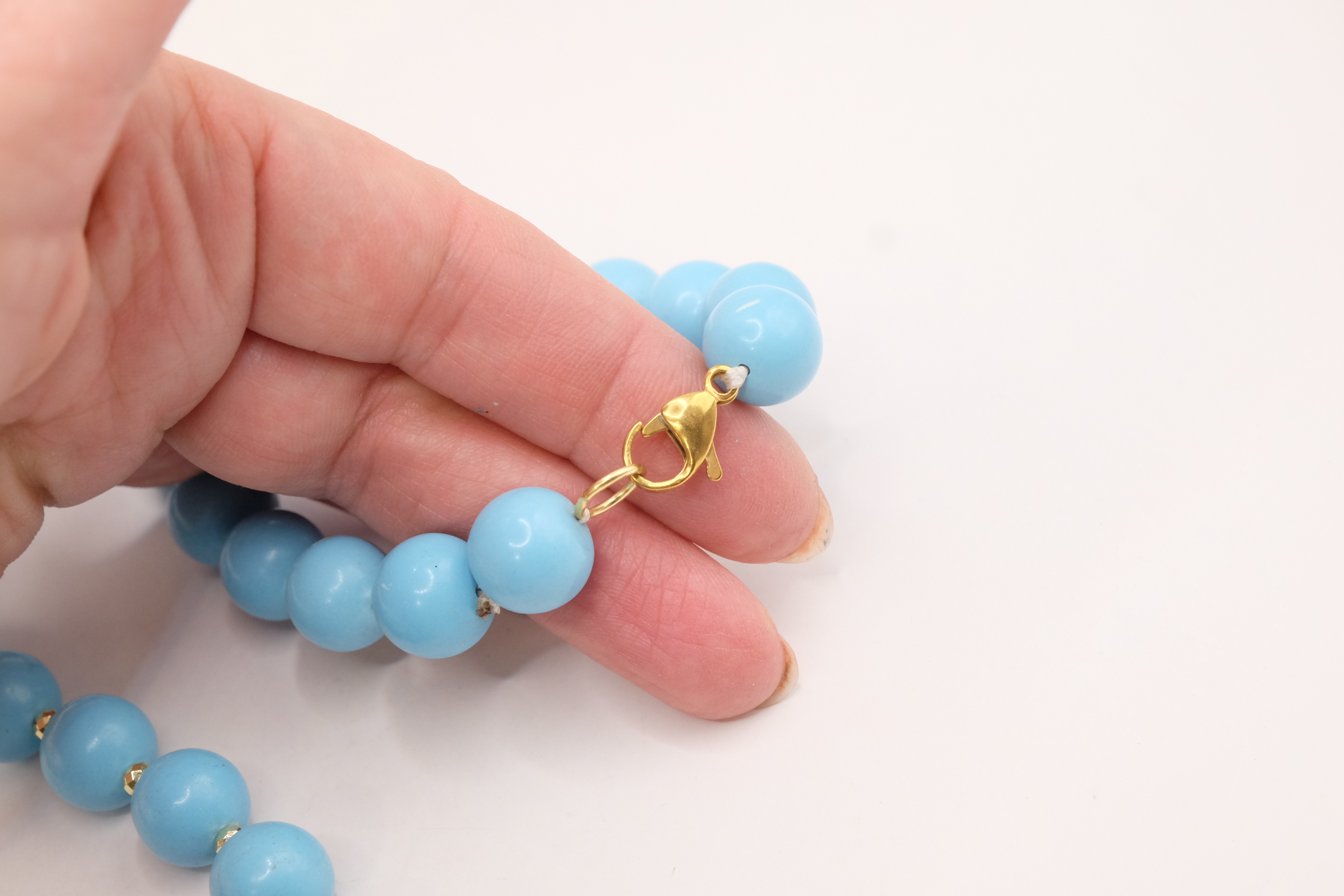 COLLANA ARTIGIANALE PASTA DI TURCHESE PESCE CAVALLUCCIO RAMO CORALLO POLPO PERLE CORALLO (5)