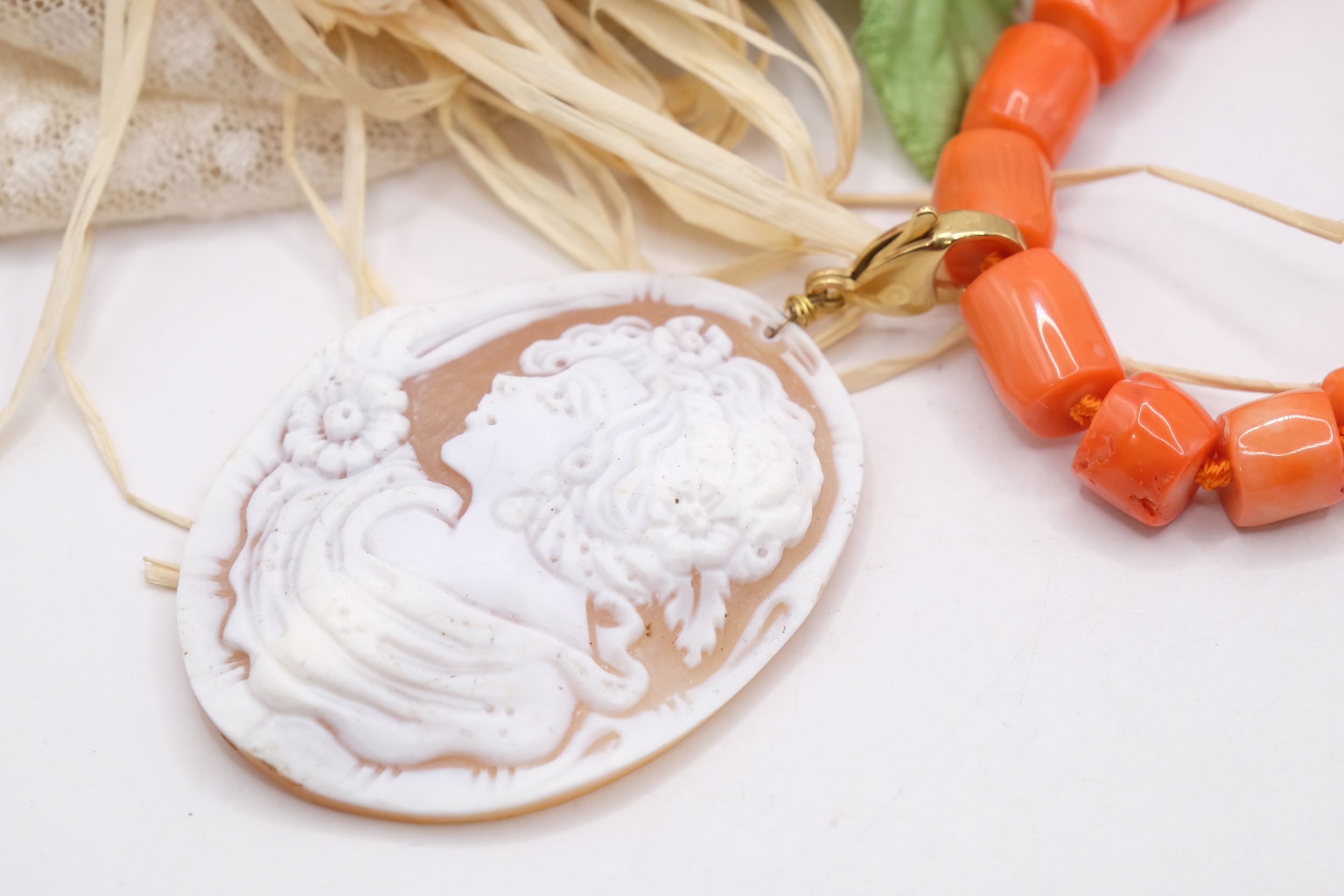 COLLANA CORALLO BAMBOO PENDENTE STACCABILE DAMA (3)