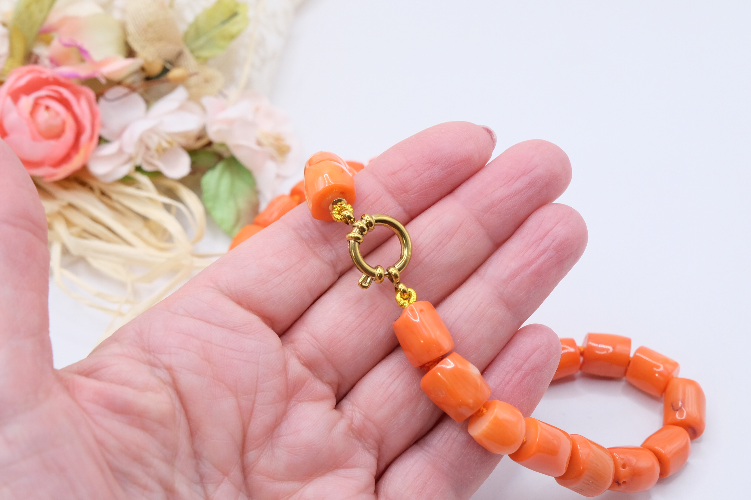 COLLANA CORALLO BAMBOO PENDENTE STACCABILE DAMA (7)