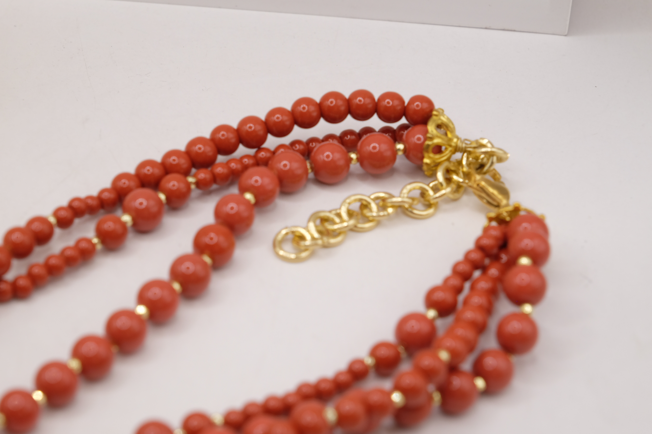 COLLANA MULTIFILO PASTA DI CORALLO PERLE CAMMEO DI TORRE DEL GRECO (6)