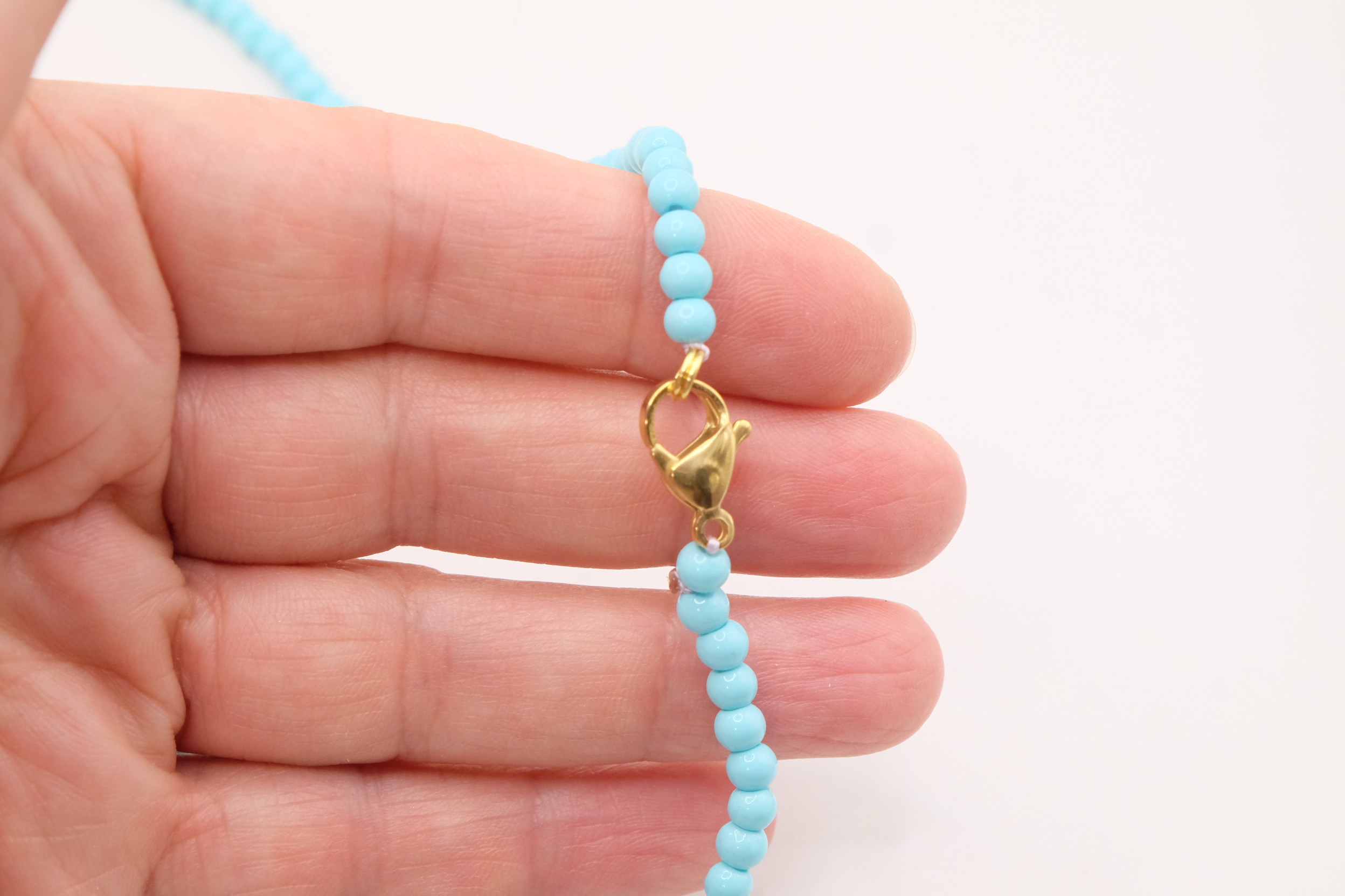 COLLANA PASTA DI TURCHESE CORALLO BAMBOO MADREPERLA CAVALLUCCIO STELLA ARTIGIANALE (5)