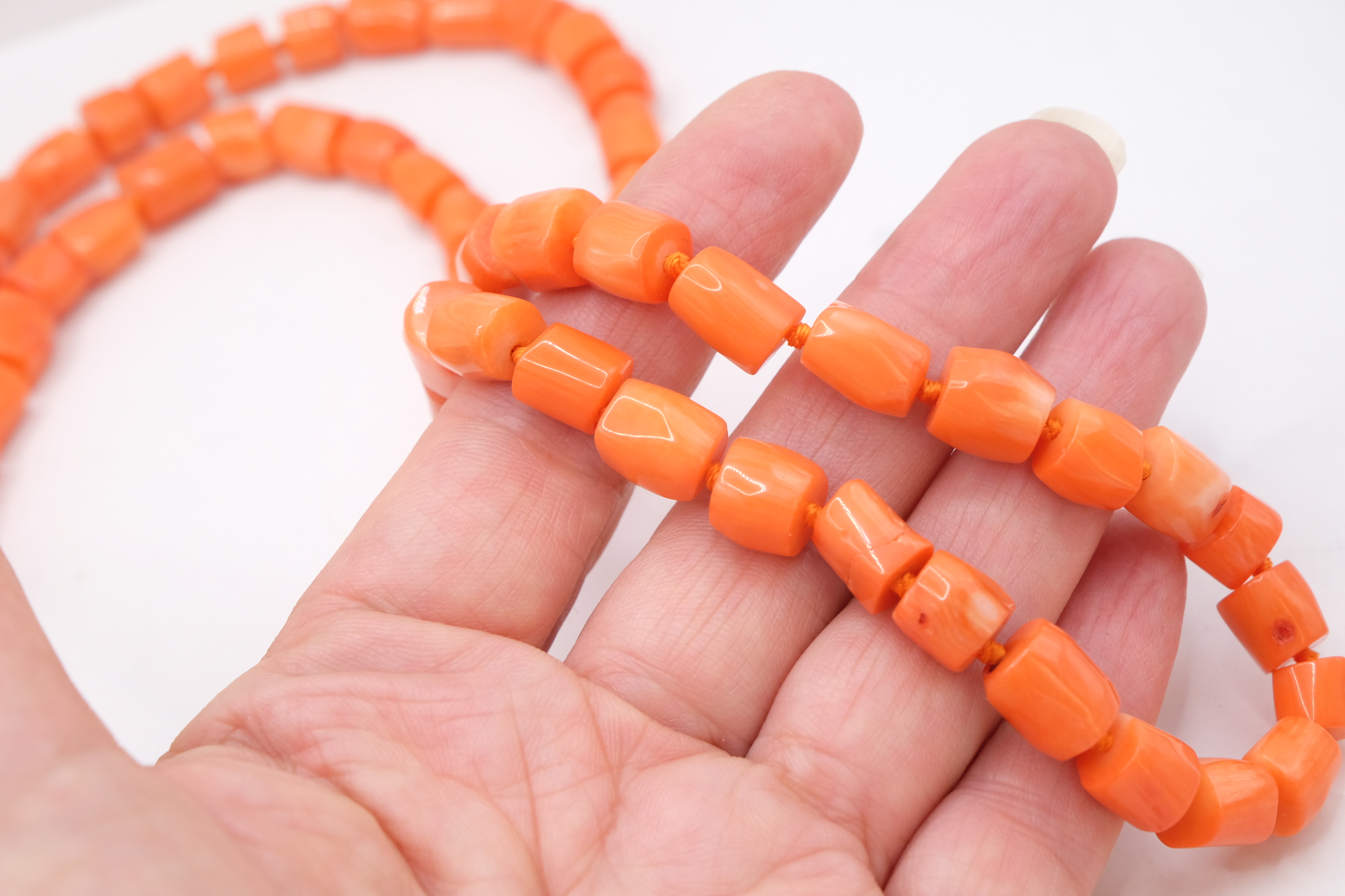 COLLANA SATUOIRE CORALLO BAMBOO TURCHESE NATURALE PERLE NATURALI ARTIGIANALE (7)