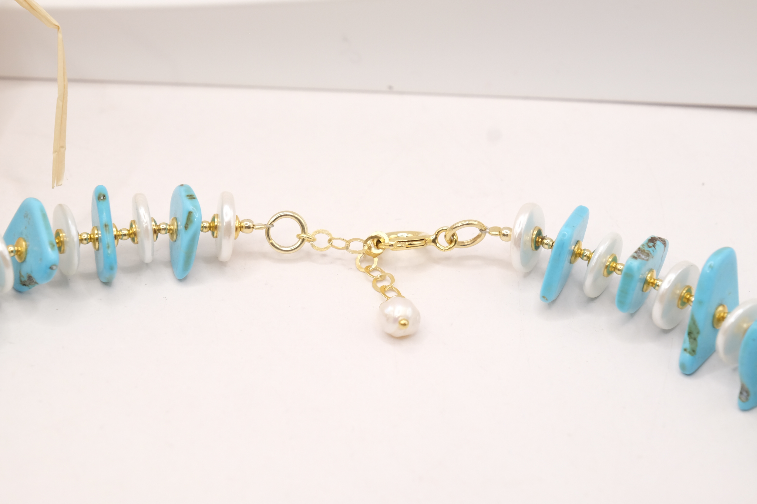 COLLANA TURCHESE NATURALE PERLE A DISCHETTO TURCHESE NATURALE CORALLO DEL MEDITERRANEO AMBRA DEL BALTICO ARGENTO DORATO (3)
