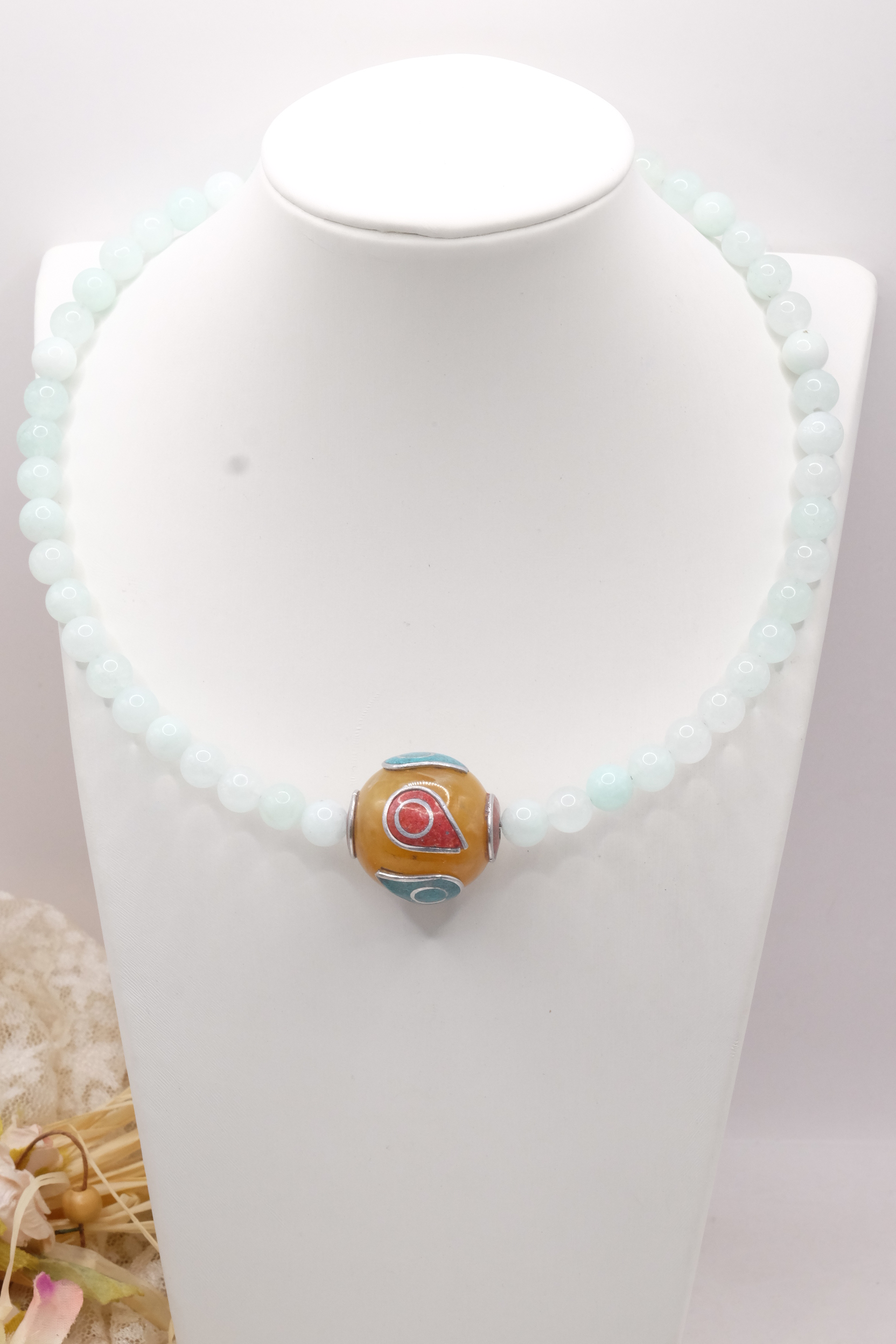 COLLARINO ARTIGIANALE PIETRE E NEPALESE (12)