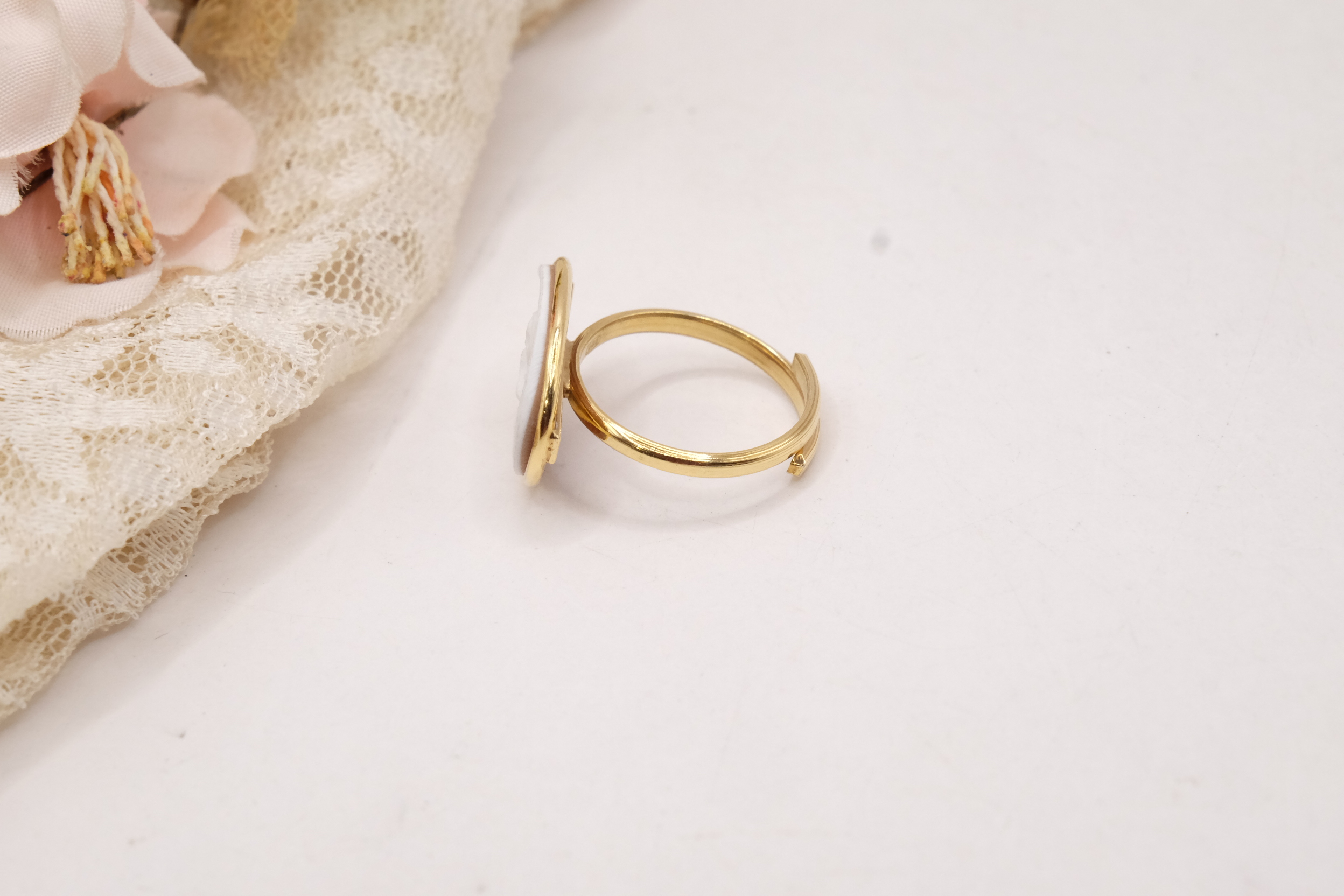 ANELLO ARTIGIANALE CAMMEO DI TORRE DEL GRECO ANGELO ANGELI PUTTO PUTTI PUTTINO PUTTINI ARGENTO 925 (12)