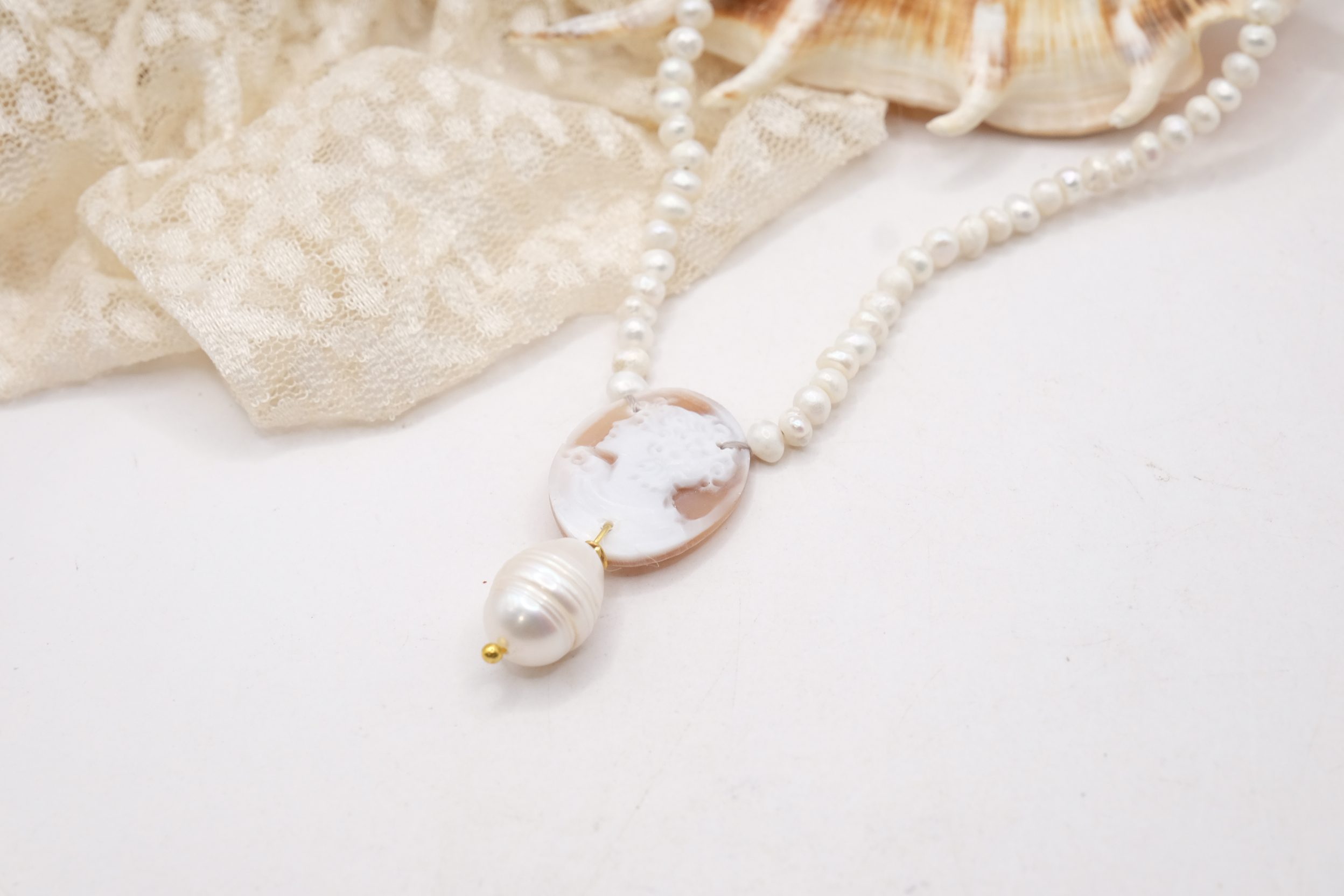 COLLANA ARTIGIANALE CAMMEO MICROPERLE BAROCCHE TORRE DEL GRECO (4)