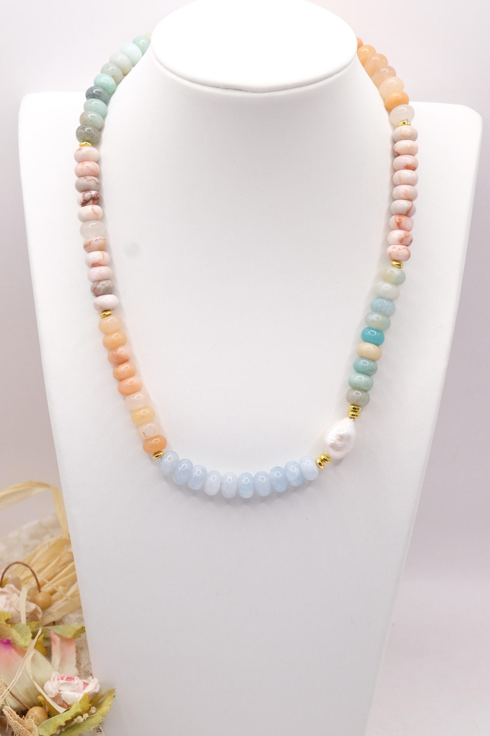 COLLANA ARTIGIANALE GIADA MULTICOLORE 7 VARIANTI (3)