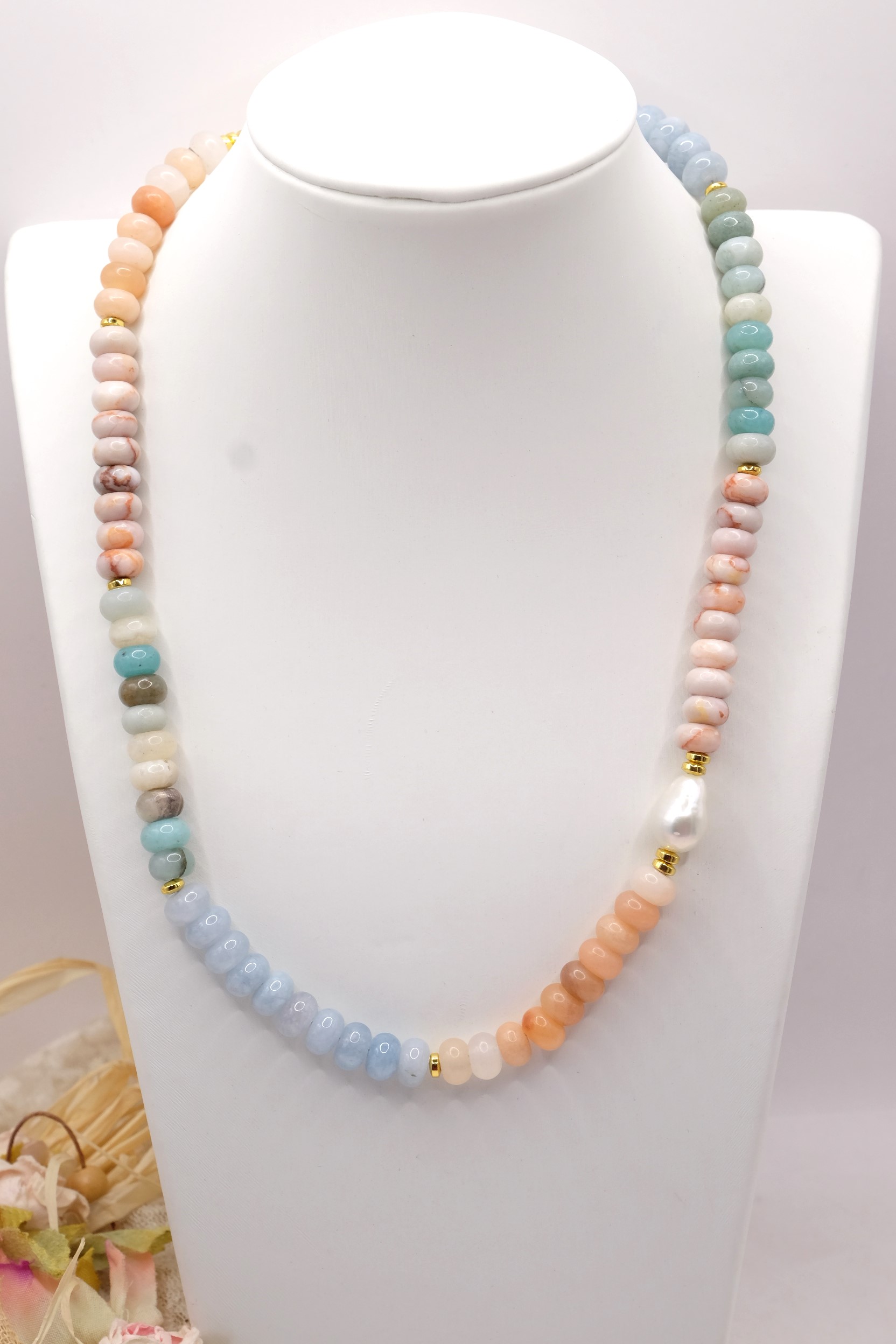 COLLANA ARTIGIANALE GIADA MULTICOLORE 7 VARIANTI (5)