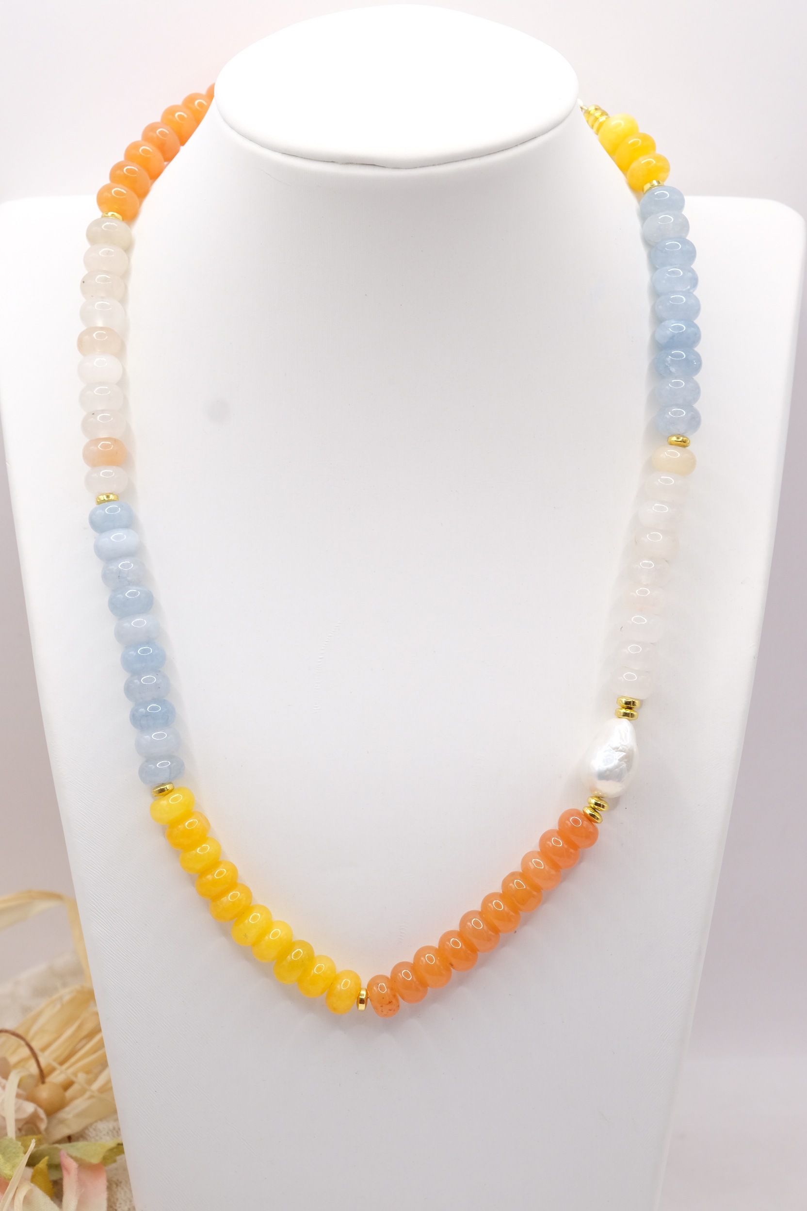 COLLANA ARTIGIANALE GIADA MULTICOLORE 7 VARIANTI (6)