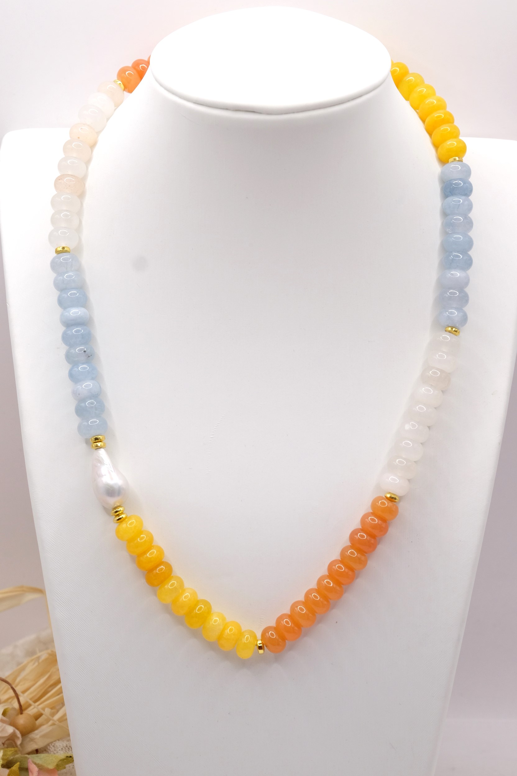 COLLANA ARTIGIANALE GIADA MULTICOLORE 7 VARIANTI (8)