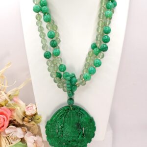 Collana Multifilo Mandala Giada Verde 2 Versioni<span> - </span>senza cristalli