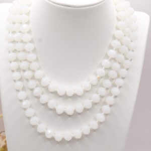 Collana Charleston con Cristalli Bianco Latte