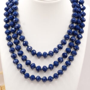 Collana Charleston con Cristalli Blu Oltremare Silk