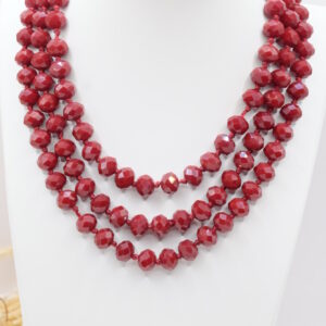 Collana Charleston con Cristalli Borgogna