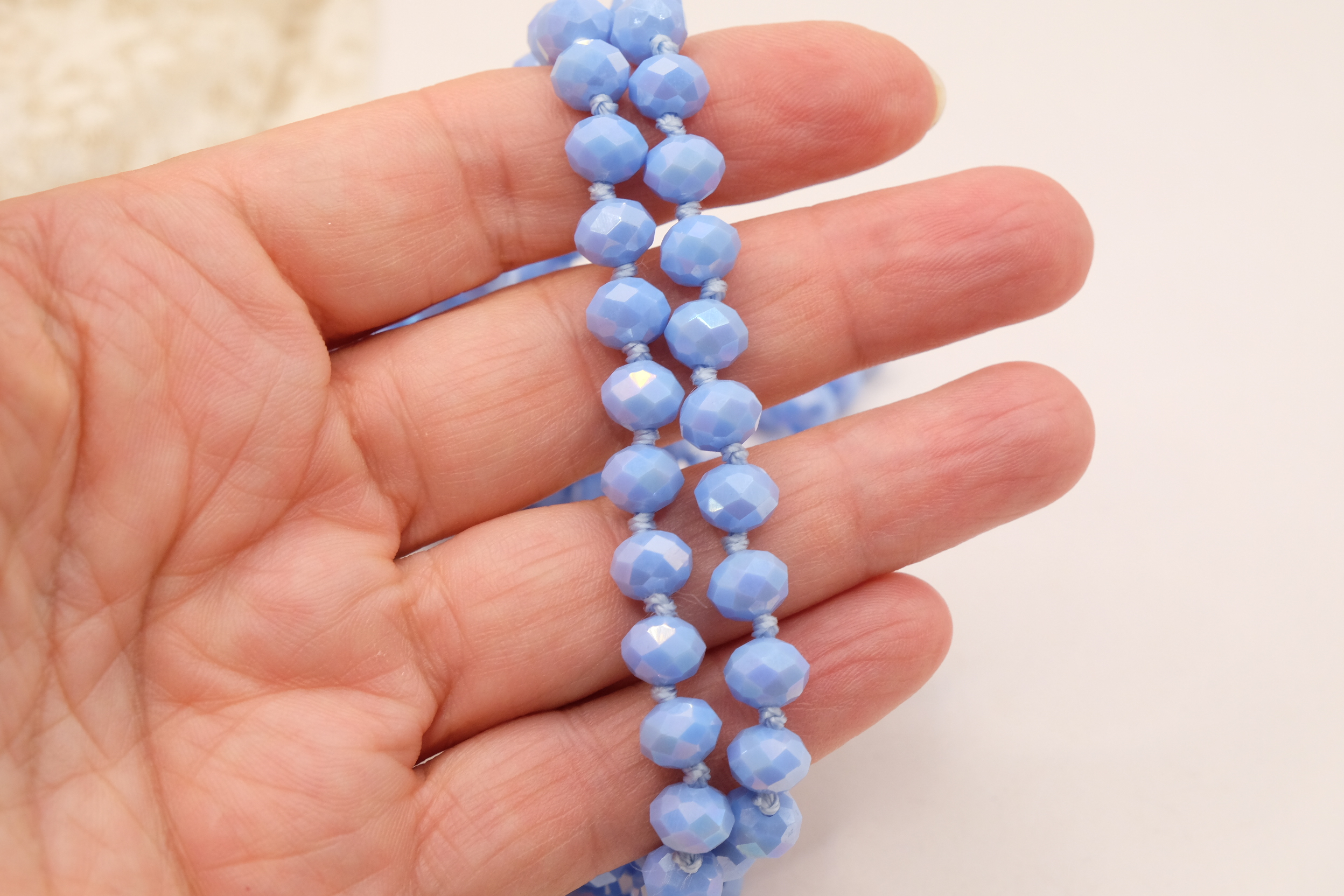 COLLANA CHARLESTON CHANEL CRISTALLI SFACCETTATI BORGOGNA AZZURRO (1)