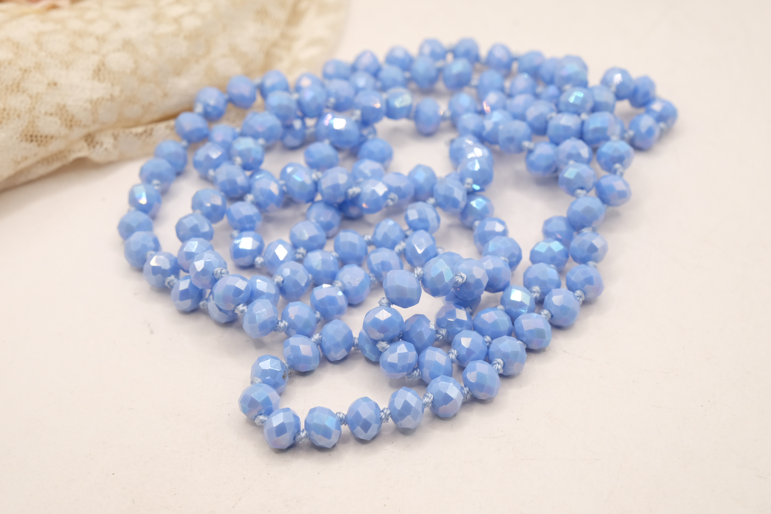 COLLANA CHARLESTON CHANEL CRISTALLI SFACCETTATI BORGOGNA AZZURRO (3)