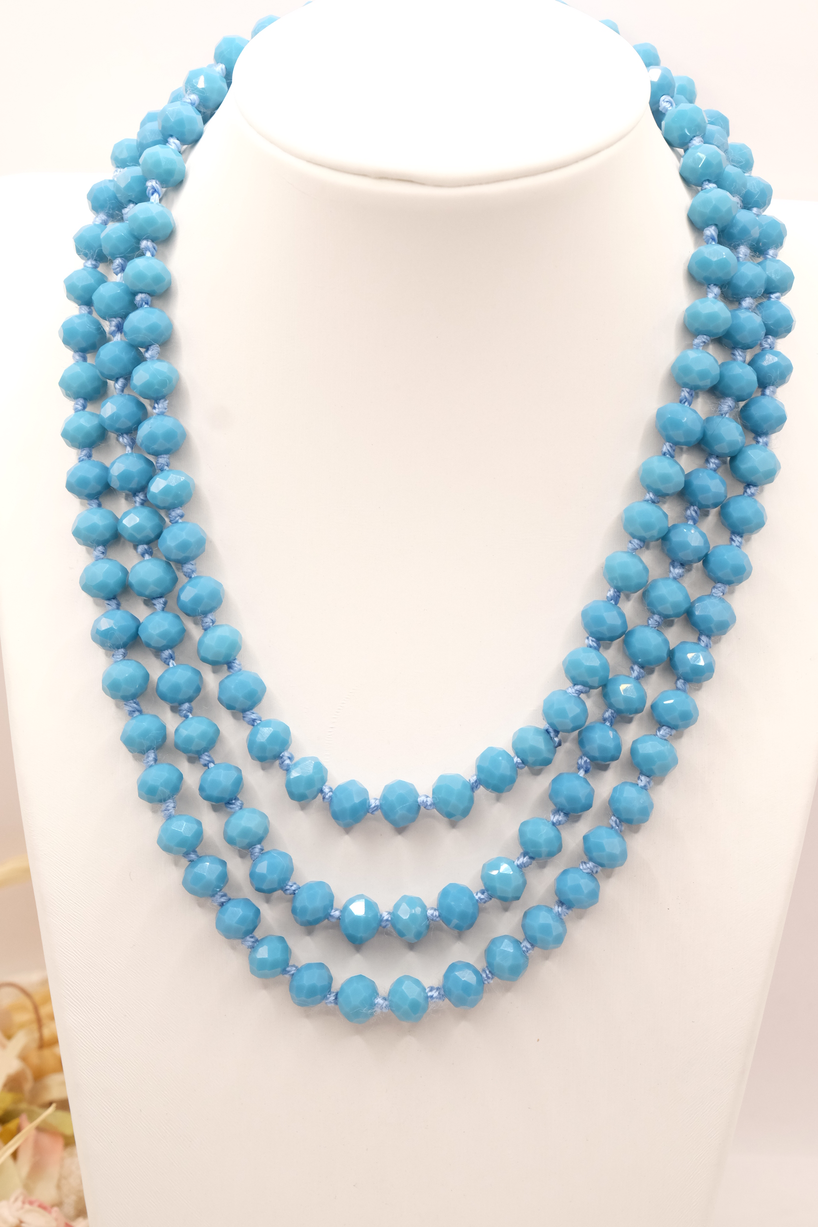 COLLANA CHARLESTON CHANEL CRISTALLI SFACCETTATI BORGOGNA AZZURRO COBALTO (2)
