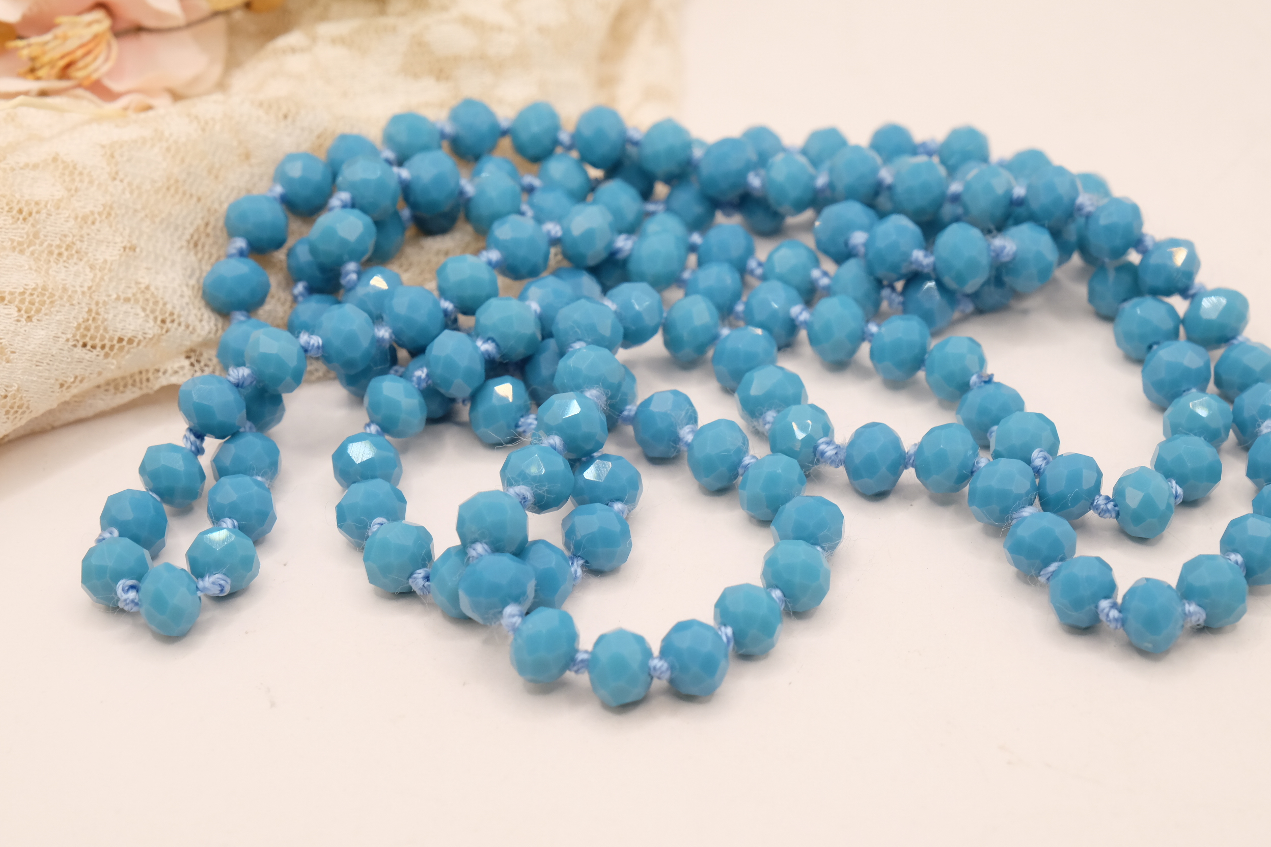COLLANA CHARLESTON CHANEL CRISTALLI SFACCETTATI BORGOGNA AZZURRO COBALTO (3)
