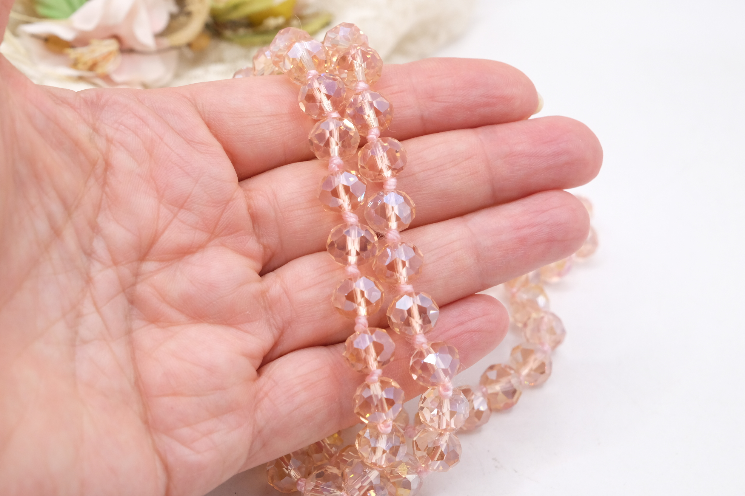 COLLANA CHARLESTON CHANEL CRISTALLI SFACCETTATI BORGOGNA ROSA LUCE (1)
