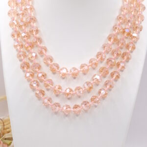 Collana Charleston con Cristalli Rosa Luce
