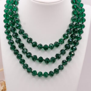 Collana Charleston con Cristalli Verde Luce
