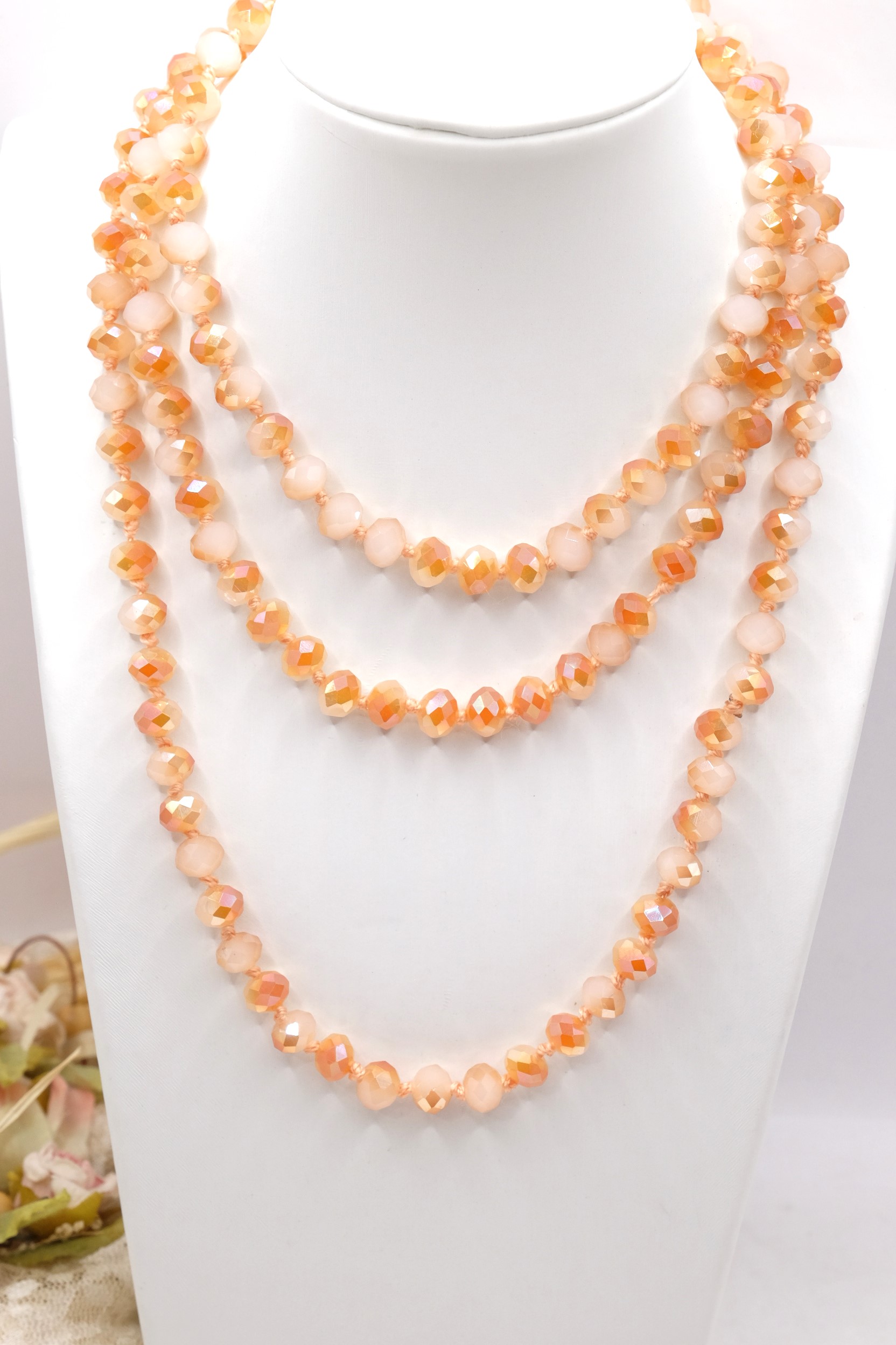 COLLANA CHARLESTON CHANEL CRISTALLI SFACCETTATI BRONZO ROSATO (2)