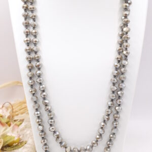 Collana Charleston con Cristalli Grigio