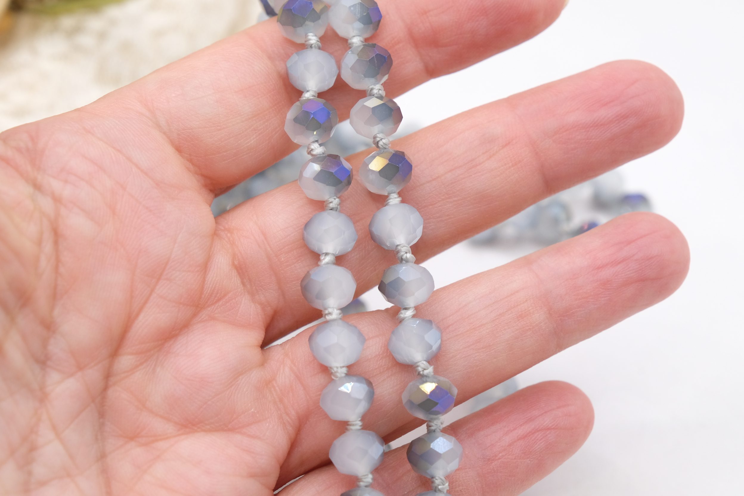 COLLANA CHARLESTON CHANEL CRISTALLI SFACCETTATI GRIGIO ARGENTO BOREALE (1)