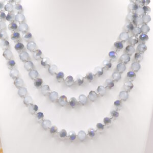 Collana Charleston con Cristalli Grigio Argento Boreale