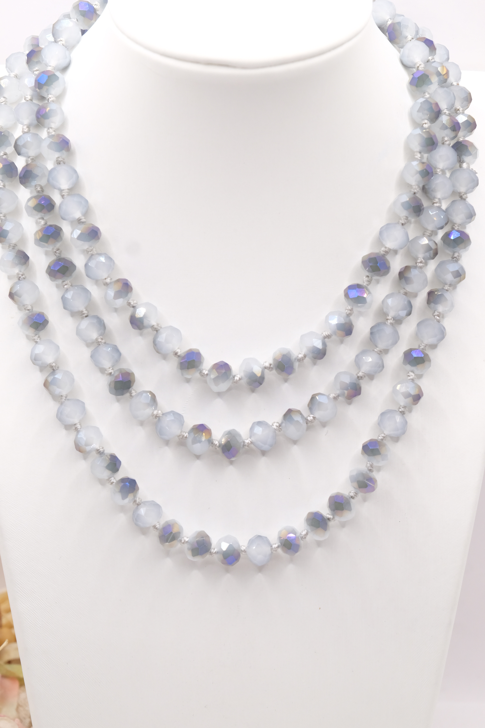 COLLANA CHARLESTON CHANEL CRISTALLI SFACCETTATI GRIGIO ARGENTO BOREALE (2)