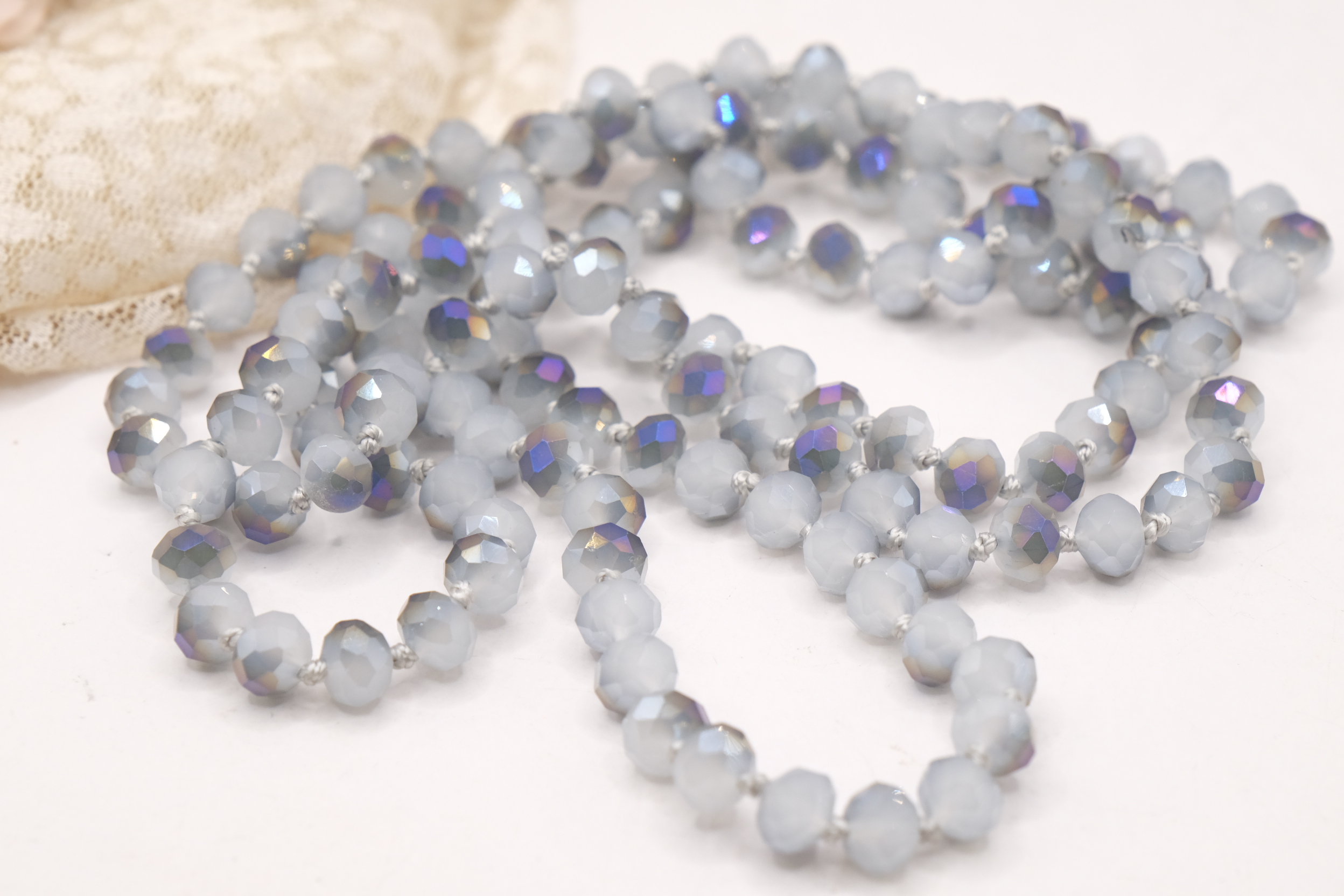 COLLANA CHARLESTON CHANEL CRISTALLI SFACCETTATI GRIGIO ARGENTO BOREALE (3)