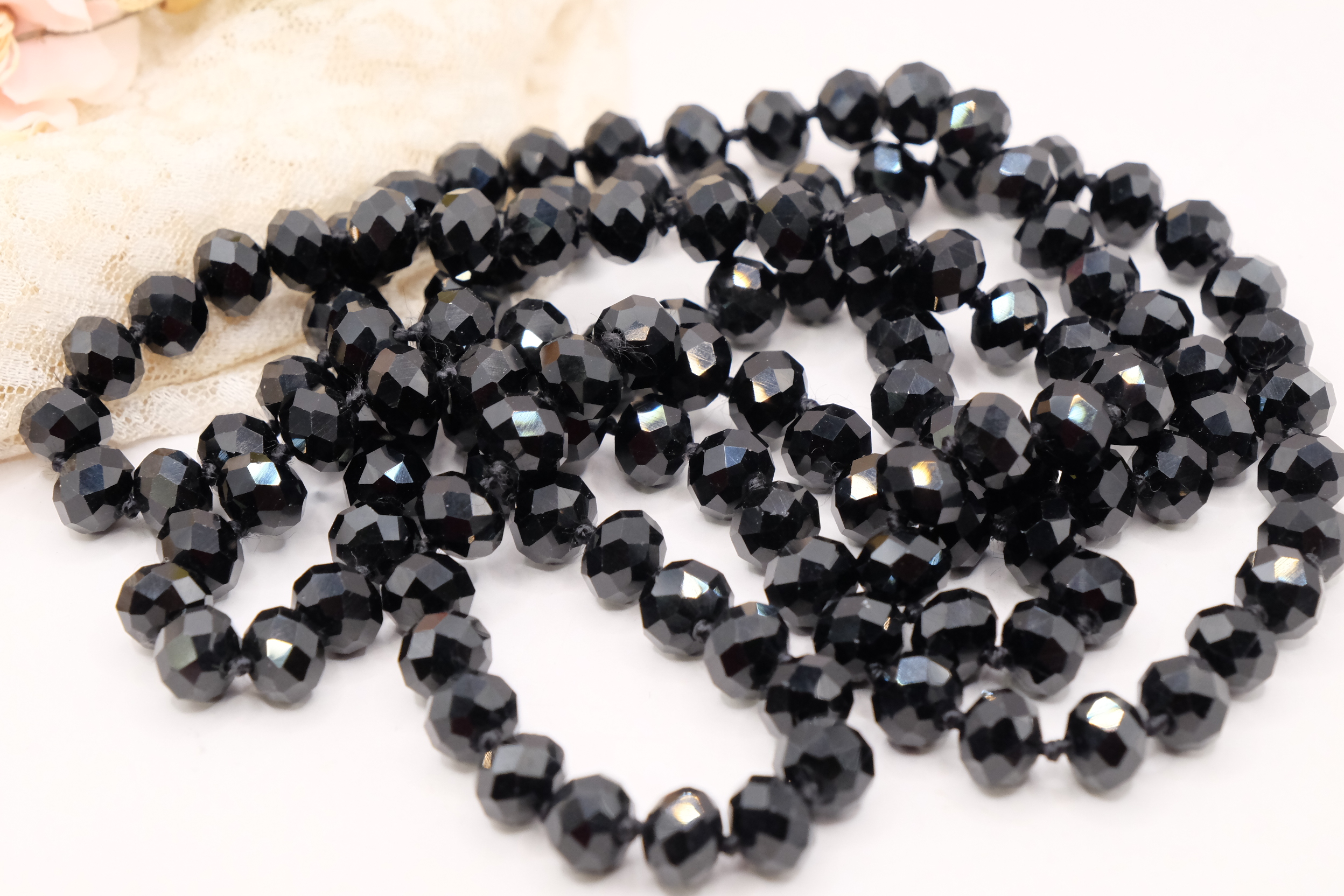 CHANEL CHARLESTON NECKLACE WITH BLACK FACETED CRYSTALS BLACK (3)