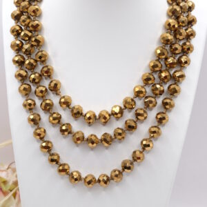 Collana Charleston con Cristalli Oro Caldo
