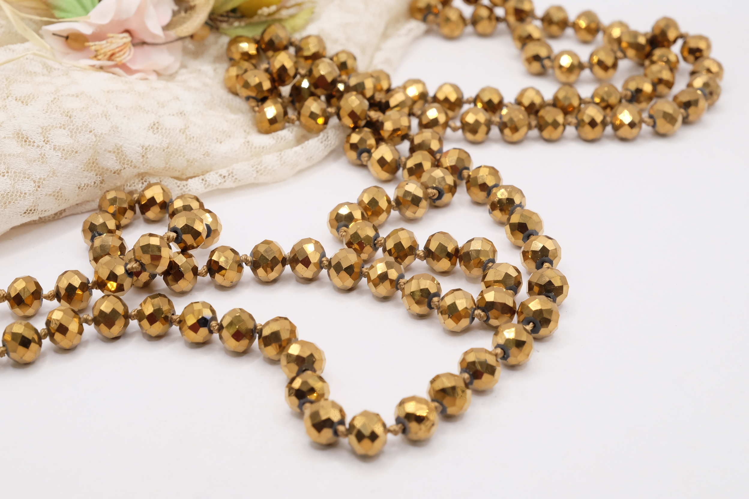 COLLANA CHARLESTON CHANEL CRISTALLI SFACCETTATI ORO CALDO (2)