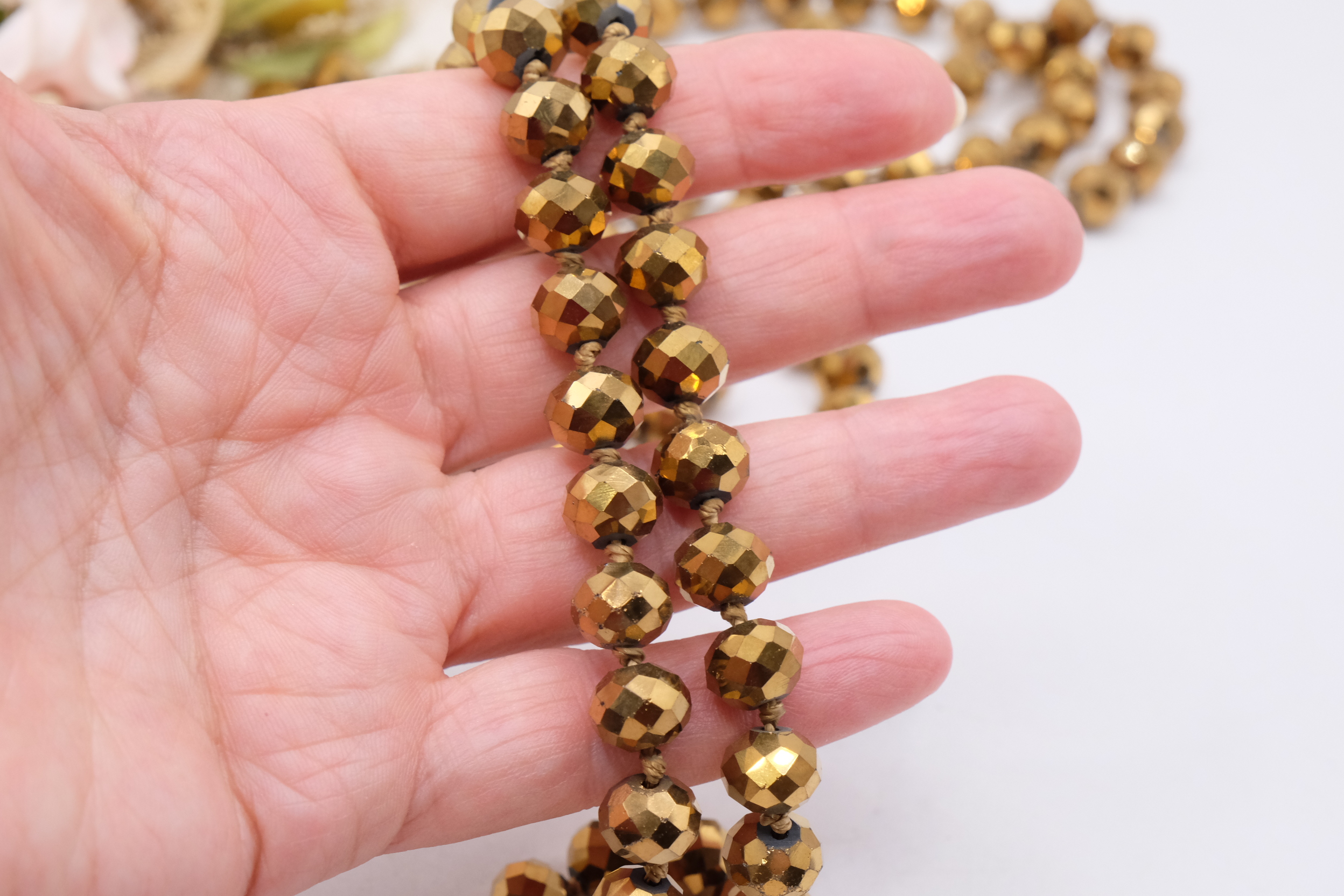 COLLANA CHARLESTON CHANEL CRISTALLI SFACCETTATI ORO CALDO (3)