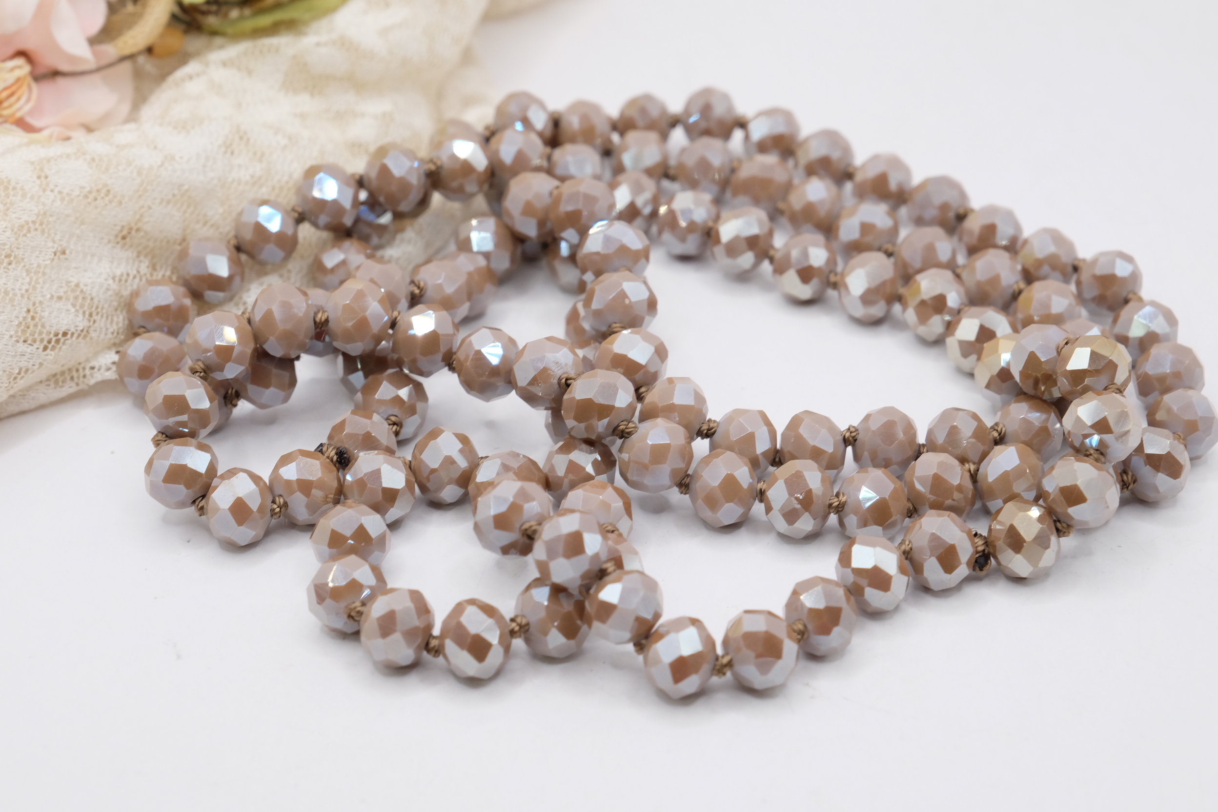 COLLANA CHARLESTON CHANEL CRISTALLI SFACCETTATI TORTORA (3)