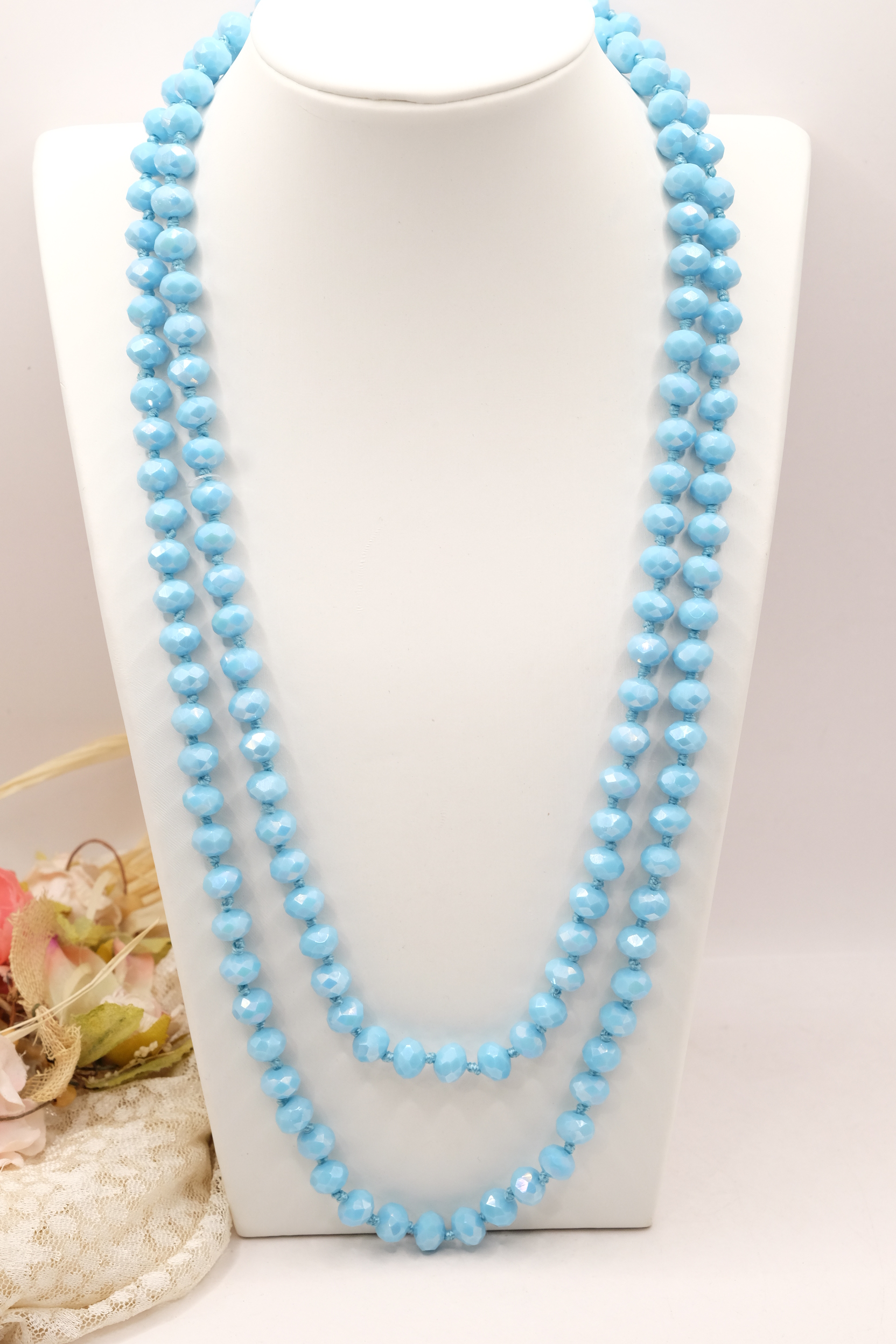 COLLANA CHARLESTON CHANEL CRISTALLI SFACCETTATI TURCHESE (2)