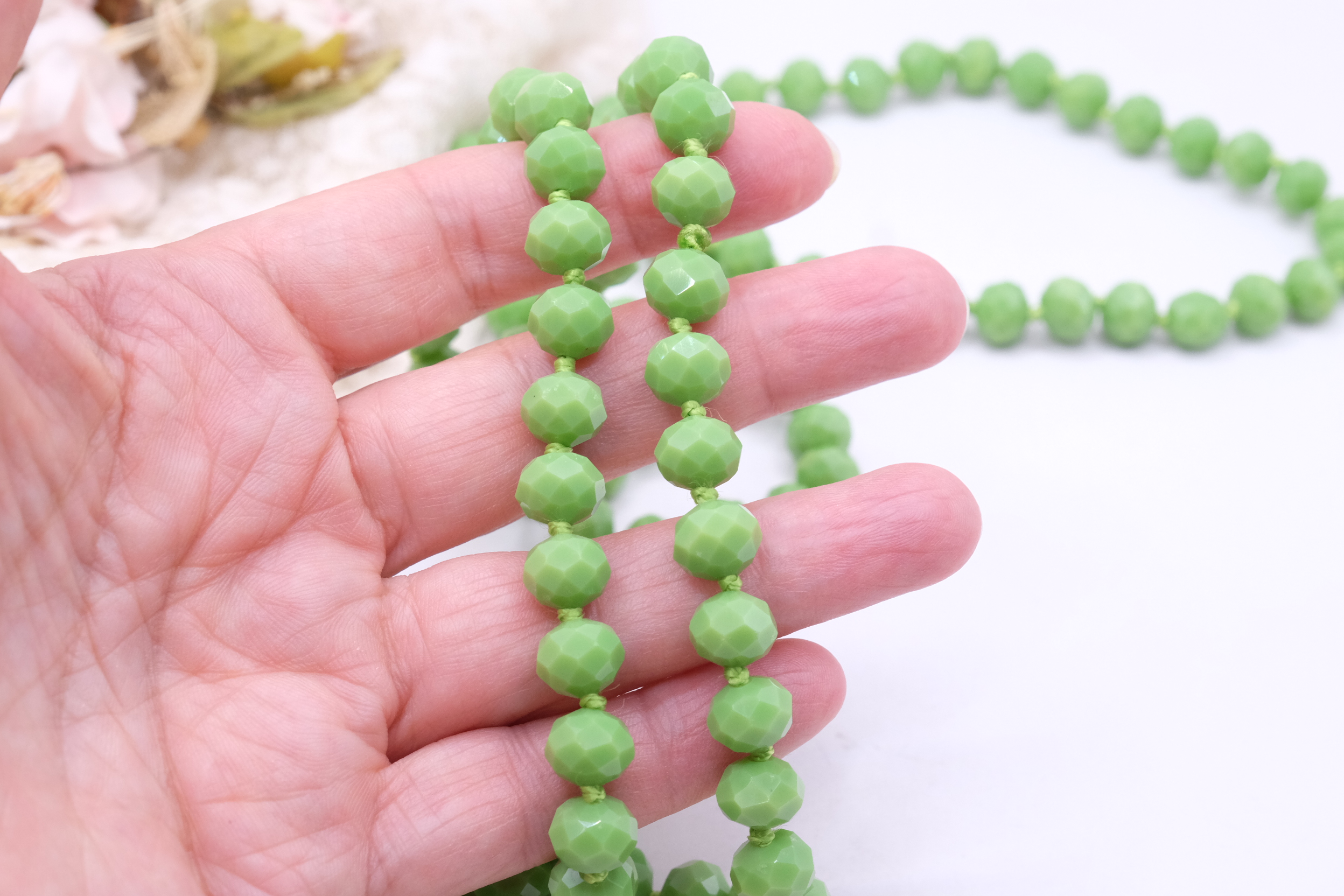 COLLANA CHARLESTON CHANEL CRISTALLI SFACCETTATI VERDE PRATO (1)