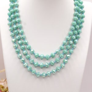 Collana Charleston con Cristalli Verde Salvia