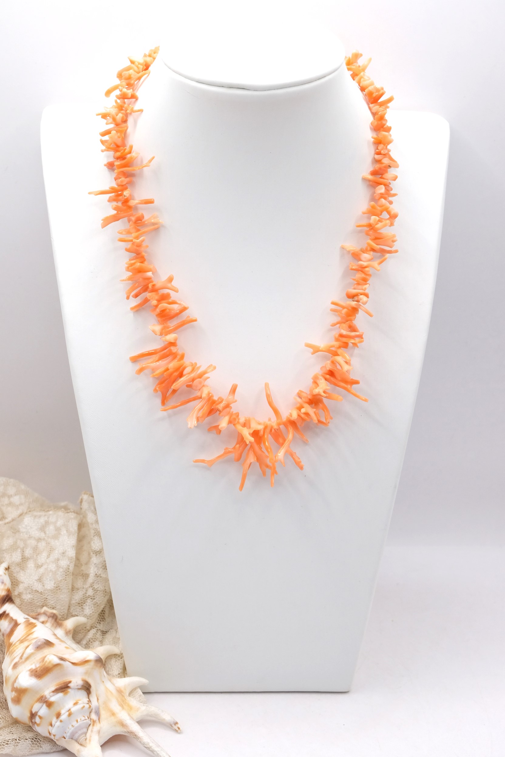 COLLANA CORALLO NATURALE ROSA RAMETTI ARTIGIANALE (2)